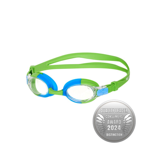 Junior-Schwimmbrille, Grün, Antibeschlag-Gläser 1