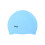 Light Blue Silicone Swimming Cap, Solid Color 3