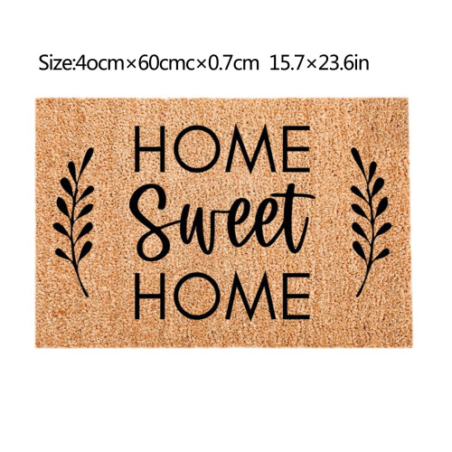 Home Sweet Home Technical Cloth Doormat 60x40cm Light Brown 2