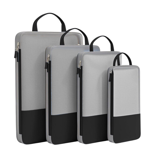Ensemble de 4 cubes de rangement compressibles en nylon 1