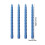 Set di 4 candele blu affusolate con filo lungo, senza profumo. 3