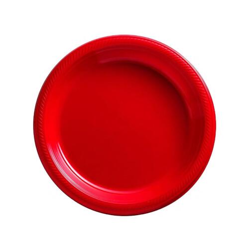 Rotes Einweg-Plastikgeschirr-Set, 40-teilig 2
