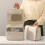 Beauty case blu navy da appendere con ganci pieghevoli 5