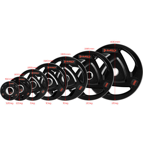 Olympic Weight Plate, 15 kg, Black 1