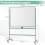 Adjustable Magnetic Double-Sided Mobile Whiteboard with Wheels 2