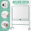 Adjustable Magnetic Double-Sided Mobile Whiteboard with Wheels 5