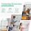 Adjustable Magnetic Double-Sided Mobile Whiteboard with Wheels 7