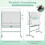 Adjustable Magnetic Double-Sided Mobile Whiteboard with Wheels 8
