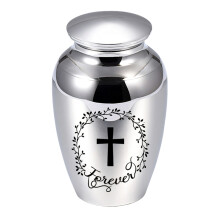Aluminum Pet Ashes Holder Sealed Storage Container for-silver