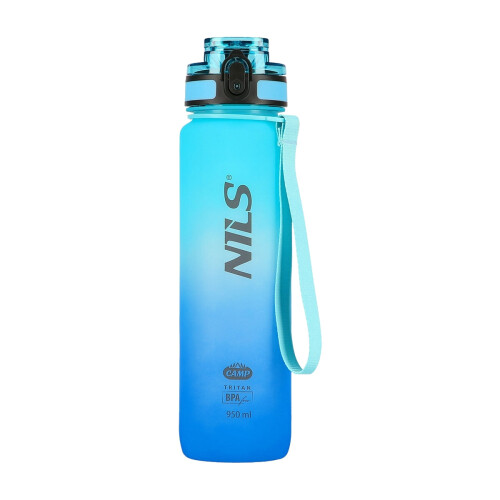Tritan-Wasserflasche, blau, langlebig, BPA-frei