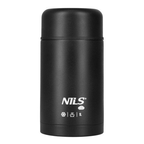 Lunch Thermos 1000ml, Zwart, Isoleerfles
