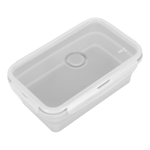 Sammenleggbar lunsjboks, grå, 1200 ml kapasitet