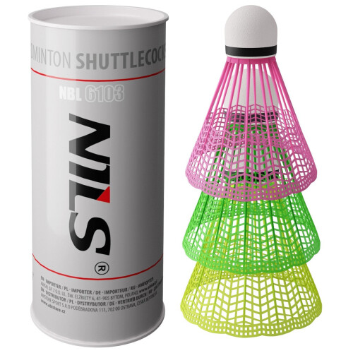 Nylon Shuttlecocks, Multicolor, 3 Pack
