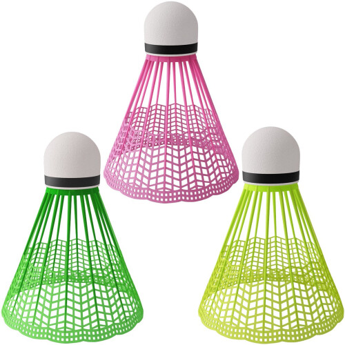Nylon Shuttlecocks, Multicolor, 3 Pack 1
