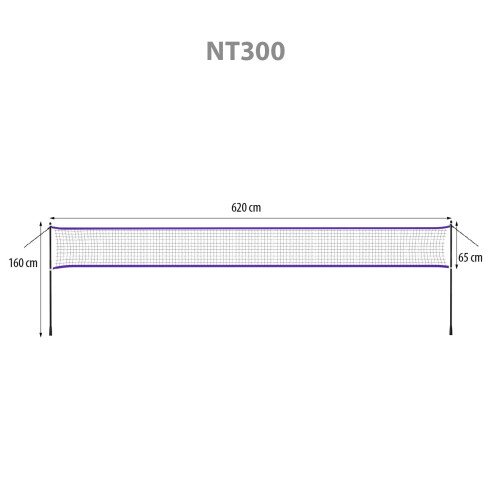Badmintonnetz 600x60cm mit Vollabdeckung 1