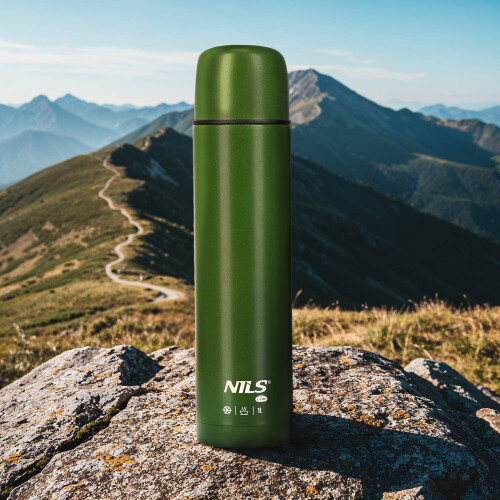 Thermos 1000 ml Grün - Isolierte Reiseflasche 2