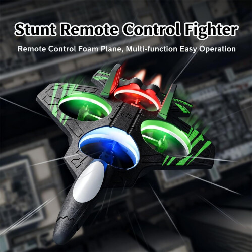 RC Stuntjagerfly – Skum, LED-lys, 360 vippefunksjon 2