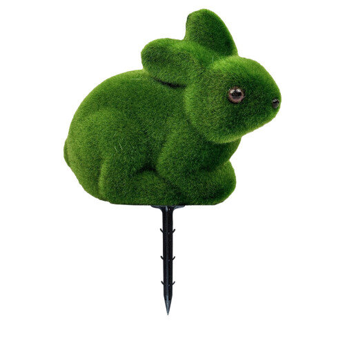 Artificial Rabbit Topiary Plant 8.6" Green Easter Decoration 2