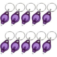 Lampes torches porte-clés LED UV – Lot de 10
