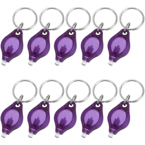 Lampes torches porte-clés LED UV – Lot de 10