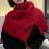 Cachecol triangular feminino de inverno em mistura de lã 2