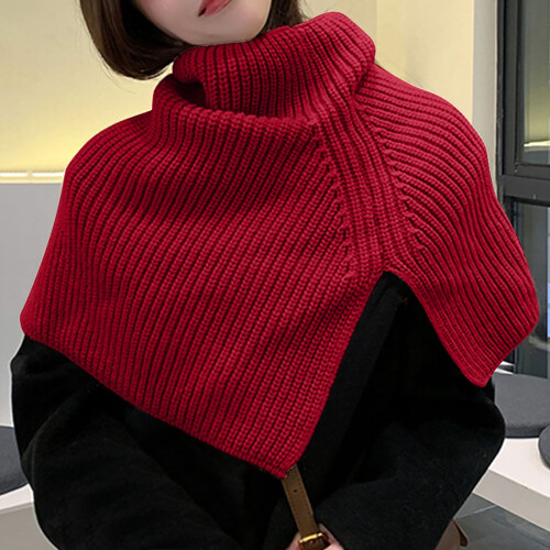 Cachecol triangular feminino de inverno em mistura de lã 1