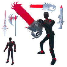 Figurină robot articulată imprimată 3D T-13, 5,5 in
