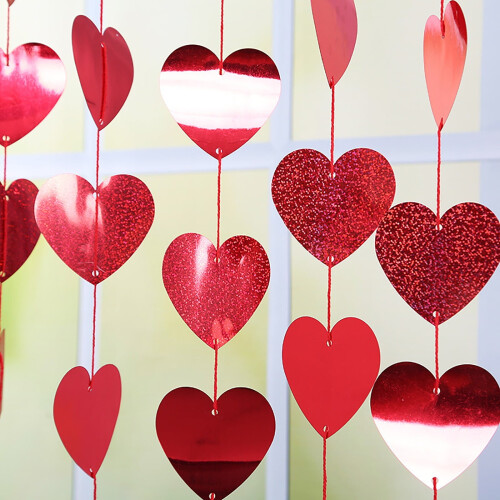 Valentine's Day Heart Ceiling Decor Hanging Garland 2