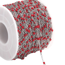 2m řetízek z nerezové oceli s korálky