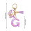 Purple G Initial Tassel Keychain for Women Plastic 3