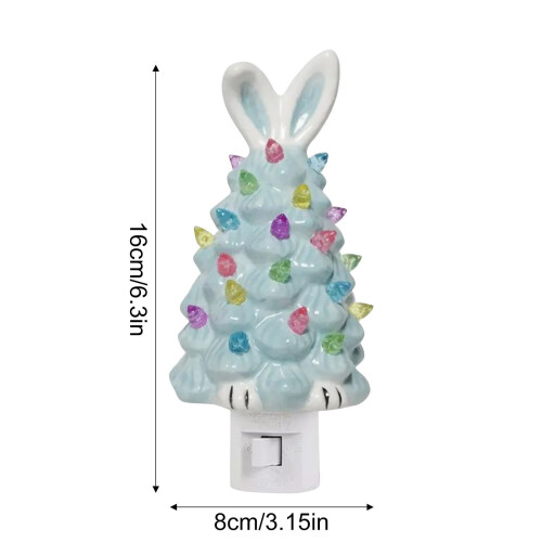 Veilleuse LED Lapin de Pâques à brancher, blanche 2