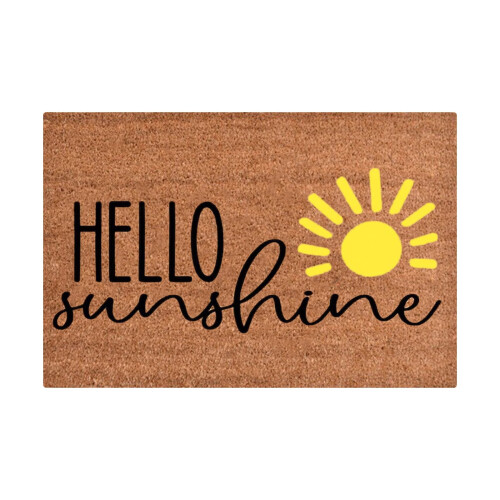 Hello Sunshine Velkommen dørmåtte 16x24in 1
