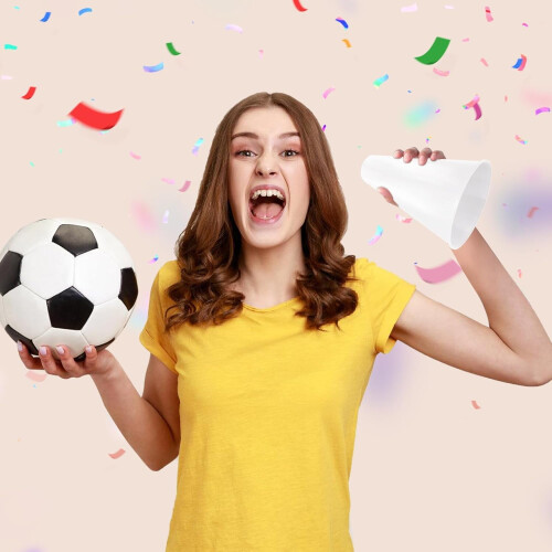 Vit plast cheer megafon 2 2