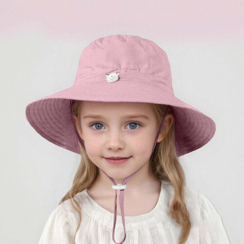 Barnebøttehatt med bred brem UPF50+ muslinsolhatt, 7–10 år 1