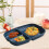 Thanksgiving dinner plates with compartments for portion 4