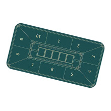 Durable Game Table Cover Sturdy Fabric And Natural Rubber-L