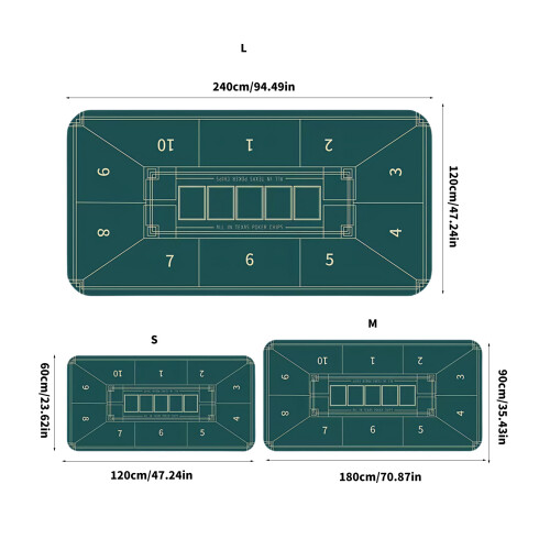 Resilient Game Table Mat Having Textured Underside For-S 2