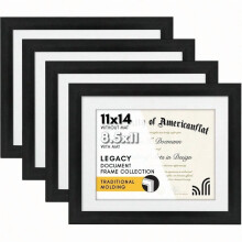 11x14 Black Diploma Frame Set of 4