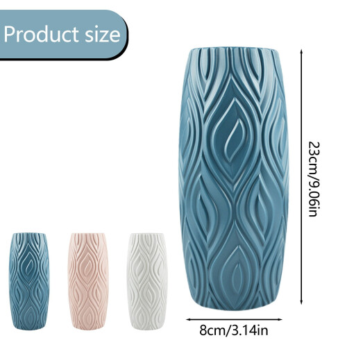 Kameliaformet plastvase med glasert overflate 2