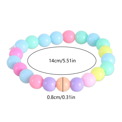 Brățări cu mărgele pentru copii – multicolore, pachet de 10 2