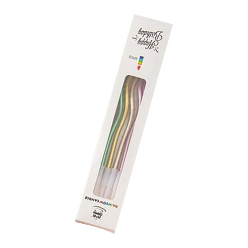 Gullspiralbursdagslys – 12-pakning, 15 cm 1