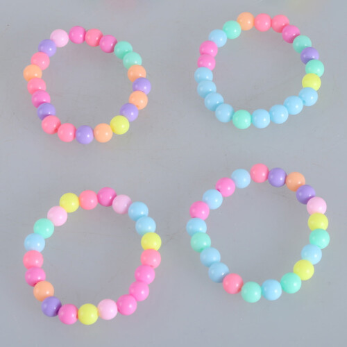 Set di braccialetti con perline per bambini – 10 pezzi multicolore in ABS 2