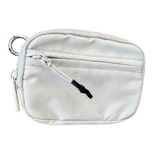 Carteira chaveiro de nylon com bolsos com zíper (1 unidade)