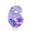 Lilla blomsterglitter tall bursdagslys – parafin 1