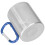 Campingbecher, Karabiner, 300ml Edelstahl, Blau 8
