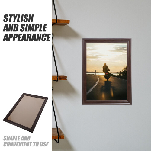 Coffee Wood Picture Frame A3 Wall Mount 2