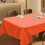 Toalha de mesa descartável retangular vermelha, 54 x 79 polegadas 4