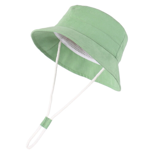 Chapéu de sol infantil com aba larga ajustável e proteção UPF50+ 2