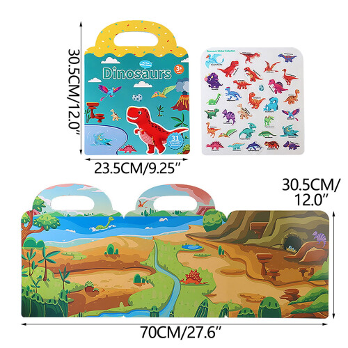 Reusable Sticker Book for Kids Educational Vinyl Stickers 2