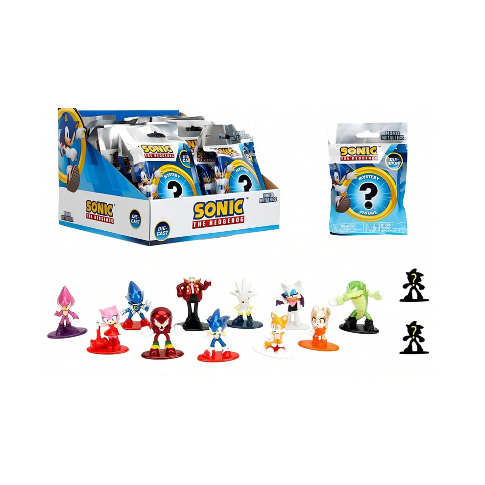 Jada Sonic Blind Box Nano Figure, Multi-Color Mystery Blind Box, Metal Alloy Doll